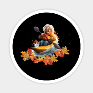 Funny Autumn Grandmother Magnet